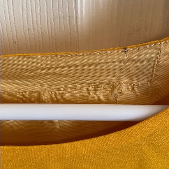 J..Crew Factory Yellow Scroll Print Shift Dress Size 8 - Picture 3 of 3